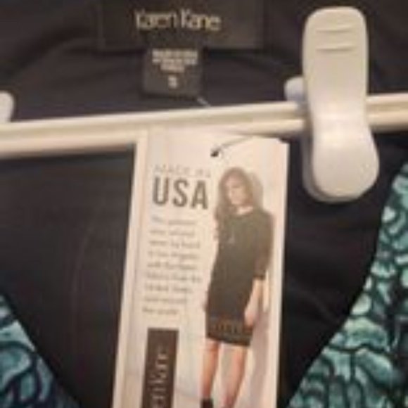 Karen Kane 4L77518 Mist Blue Rose Stretch Jersey Tiffany Dress - MSRP $118 - Picture 5 of 6